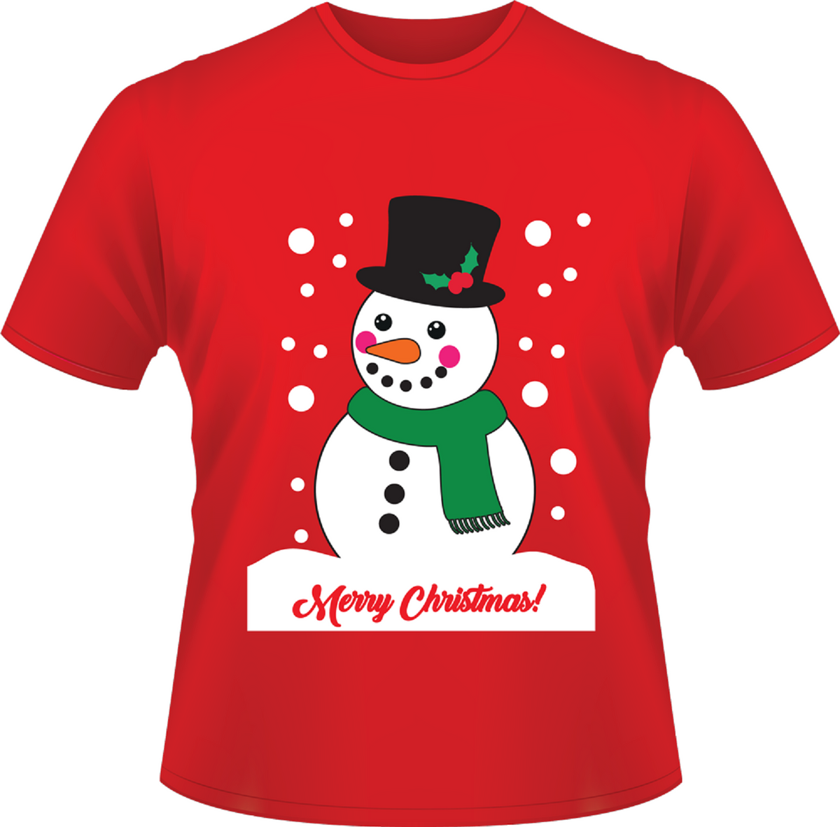 Novelty Unisex Festive Christmas T-Shirt - Snowman – PINKBLUEWHITE
